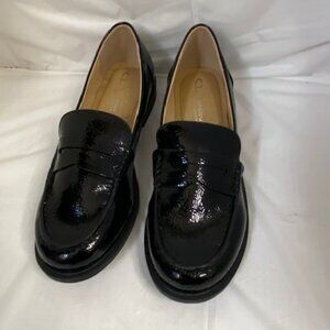 CL by Laundry Beloved Women's  Black Patent Leather Penny Loafer, size 8 (NEW)